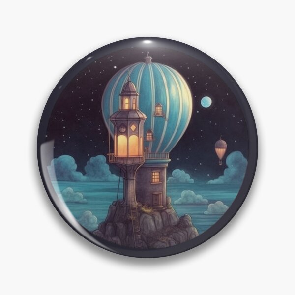 Item preview, hot balloon lighthouse designed and sold by ArtByLuminance.