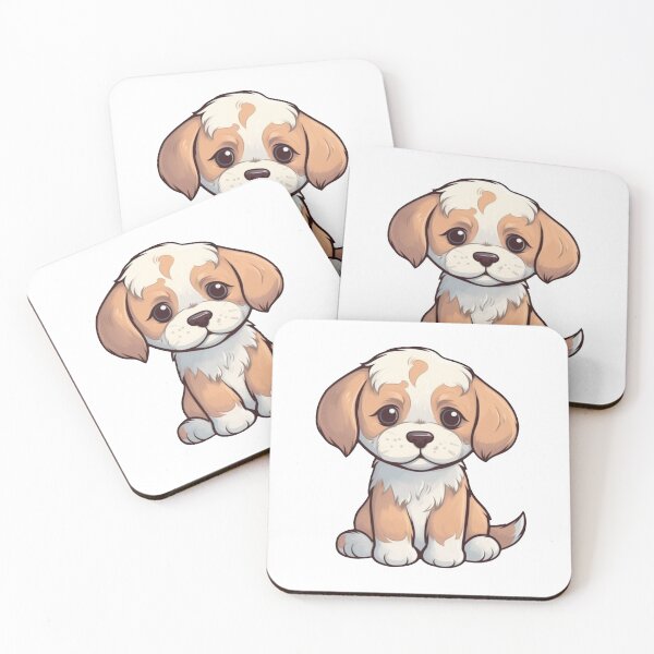 Item preview, White And Tan Puppy designed and sold by CuteAnimalPrint.
