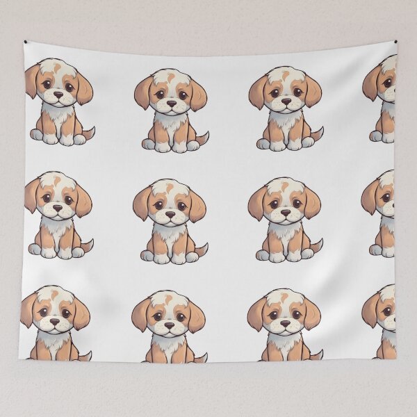 Item preview, White And Tan Puppy designed and sold by CuteAnimalPrint.