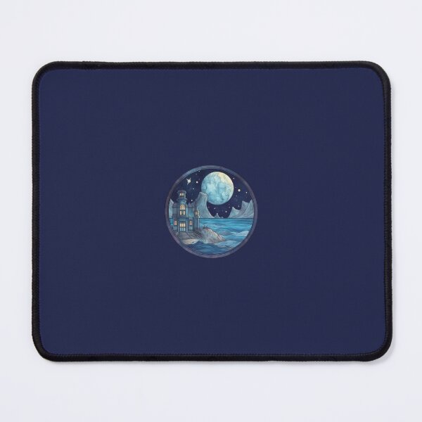 Item preview, blue moon fantasy landscape designed and sold by ArtByLuminance.