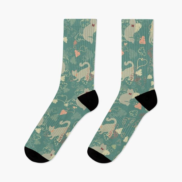 Item preview, Cat lover pattern Green designed and sold by malrog.