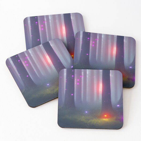 Item preview, Illustration of glowworms in a forest. designed and sold by Zosimus.