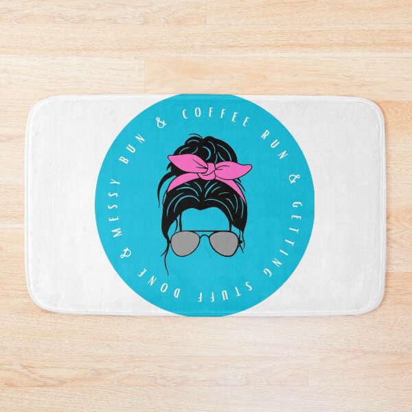 Item preview, Messy bun, coffee run, and getting stuff done - blue bun designed and sold by jechaiyells.