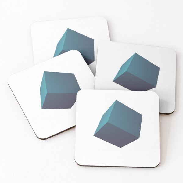 Item preview, "Serene Blue Cube: A Minimalistic Representation of Tranquility and Depth" designed and sold by Moronhir.