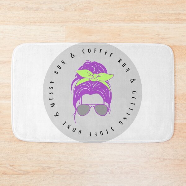 Item preview, Messy bun, coffee run, and getting stuff done - purple hair designed and sold by jechaiyells.