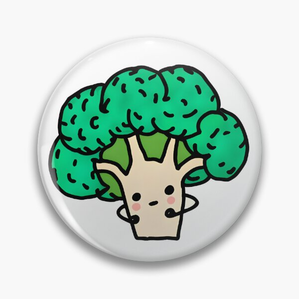 Item preview, Cute Kawaii Chibi Sticker: Broccoli  designed and sold by Shelley Noel.