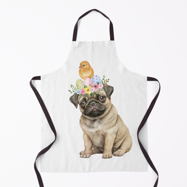 Item preview, Sweet baby pug dog easter wreath and chicken designed and sold by Gapanaart.