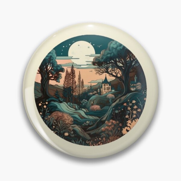 Item preview, magical moon landscape designed and sold by ArtByLuminance.