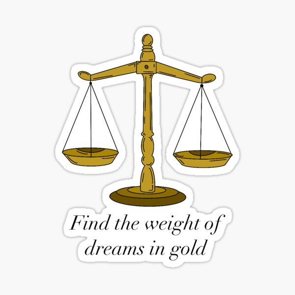 Item preview, Weight of Dreams - Gold Scale designed and sold by TriptoDreams.