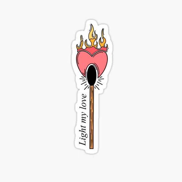 Item preview, Light My Love - Heart Flame designed and sold by TriptoDreams.