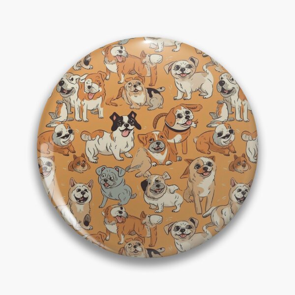 Aperçu de l'œuvre Adorable Dogs - Cute Dog Pattern créée et vendue par Reimagining  Images.