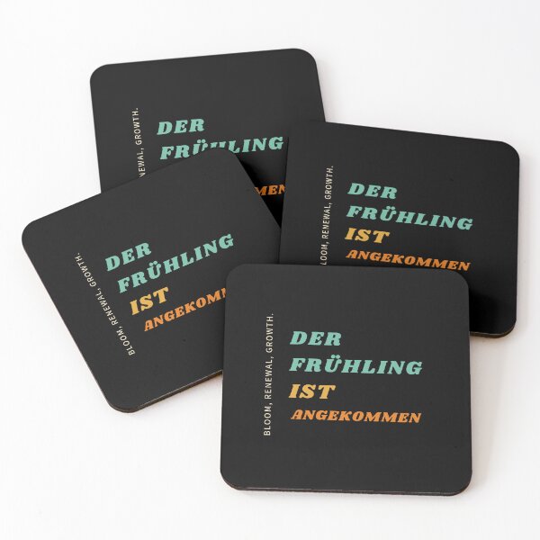 Item preview, "Der Frühling ist angekommen" (on a black background) designed and sold by RM-Journey.