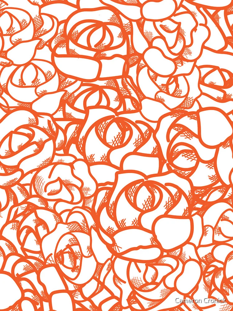 Thumbnail 4 of 4, iPhone Case, Orange Roses Pattern designed and sold by Cameron Cronick.
