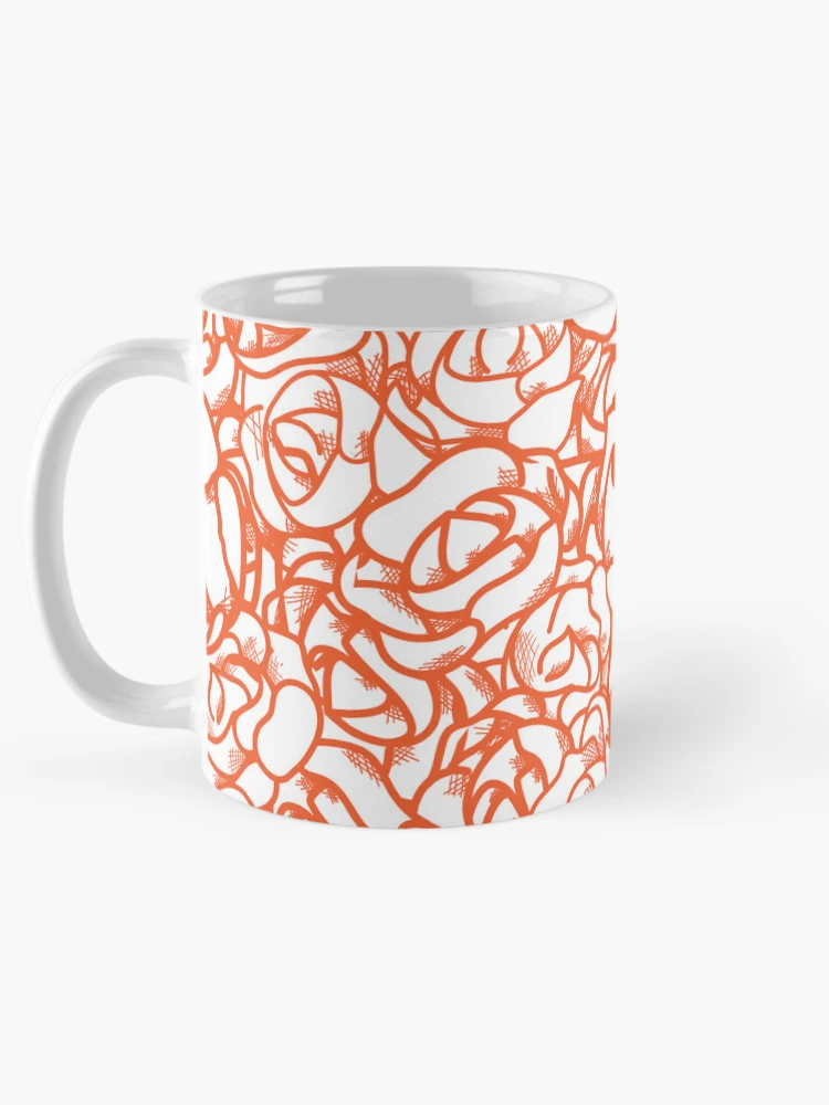 Thumbnail 5 of 6, Coffee Mug, Orange Roses Pattern designed and sold by Cameron Cronick.