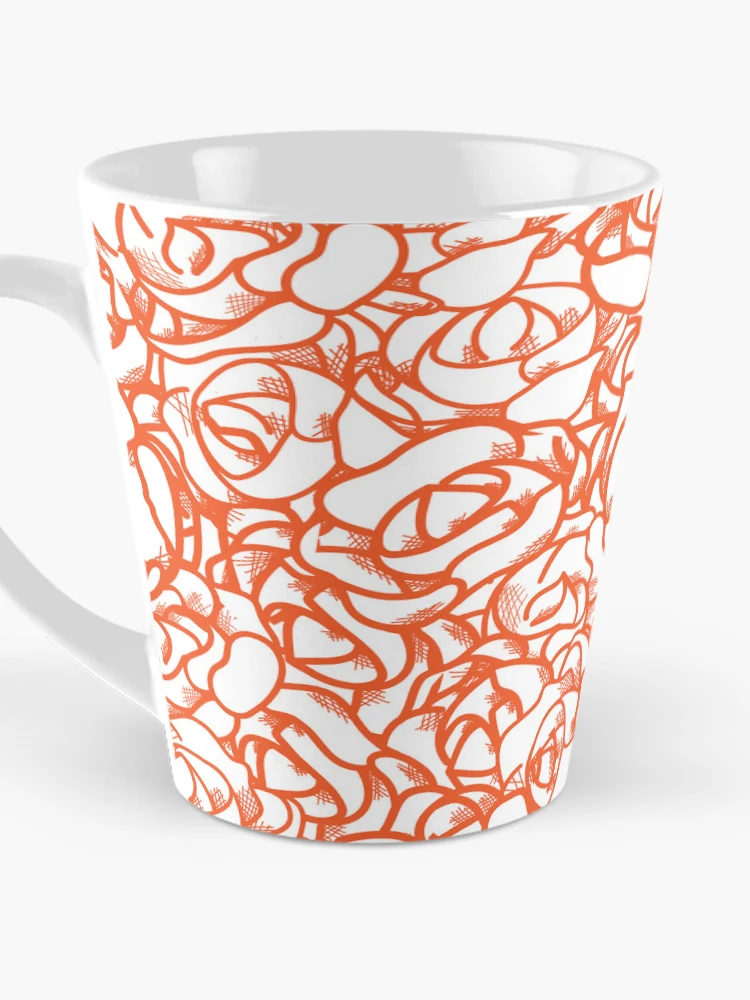 Thumbnail 3 of 4, Coffee Mug, Orange Roses Pattern designed and sold by Cameron Cronick.