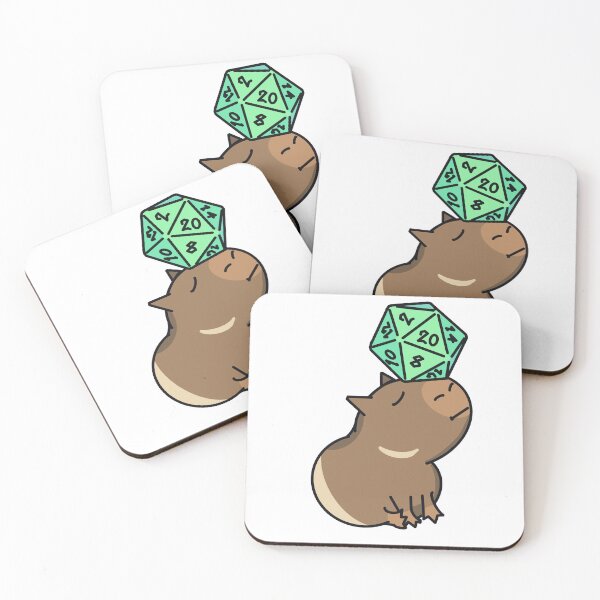 Item preview, Green Dice Goblin Capybara Baby designed and sold by Winging-It.
