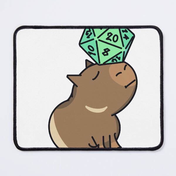 Item preview, Green Dice Goblin Capybara Baby designed and sold by Winging-It.