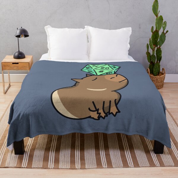 Item preview, Green Dice Goblin Capybara Baby designed and sold by Winging-It.