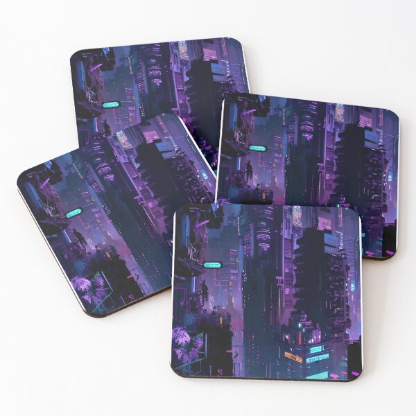 Item preview, City in Purple - Cyber City Scene designed and sold by Delerat7.
