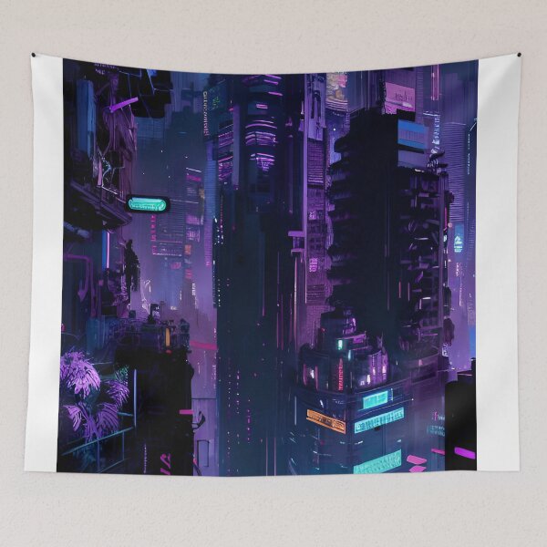 Item preview, City in Purple - Cyber City Scene designed and sold by Delerat7.