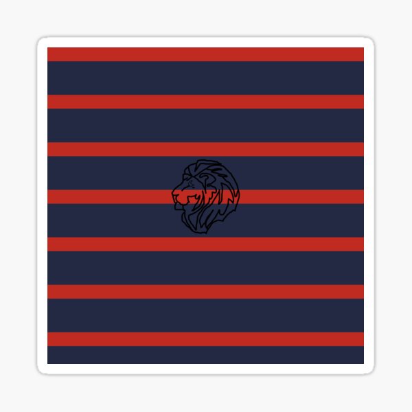 olympique lyonnais inspired pattern Sticker