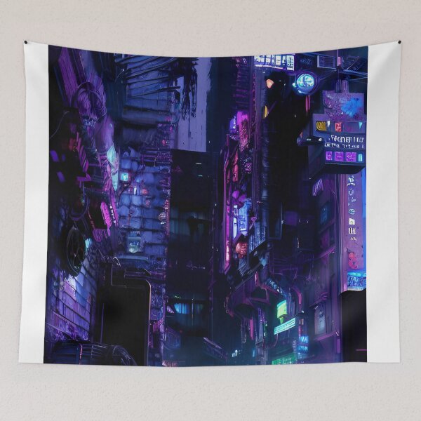 Item preview, City in Purple II - Cyber City Scene designed and sold by Delerat7.