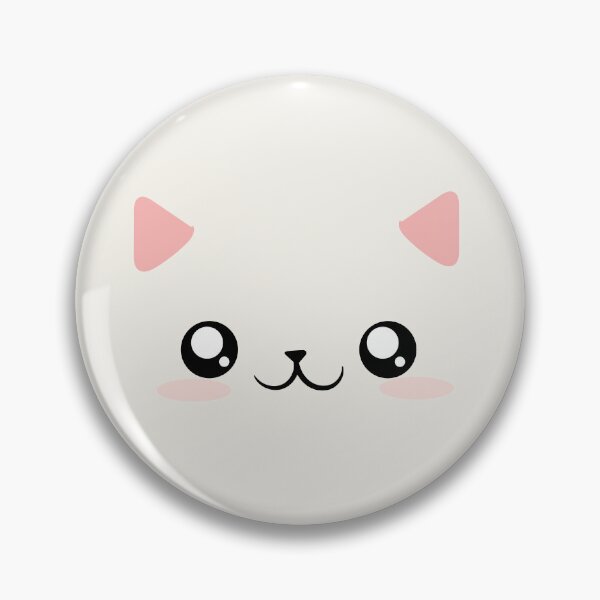 Item preview, white cat face designed and sold by yessebel.