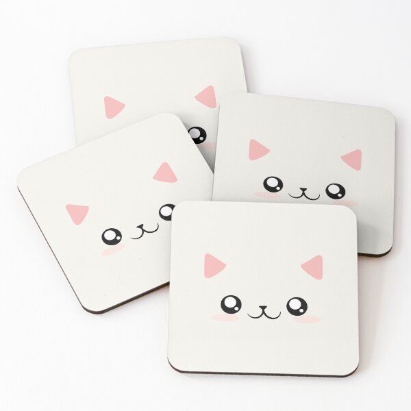 Item preview, white cat face designed and sold by yessebel.