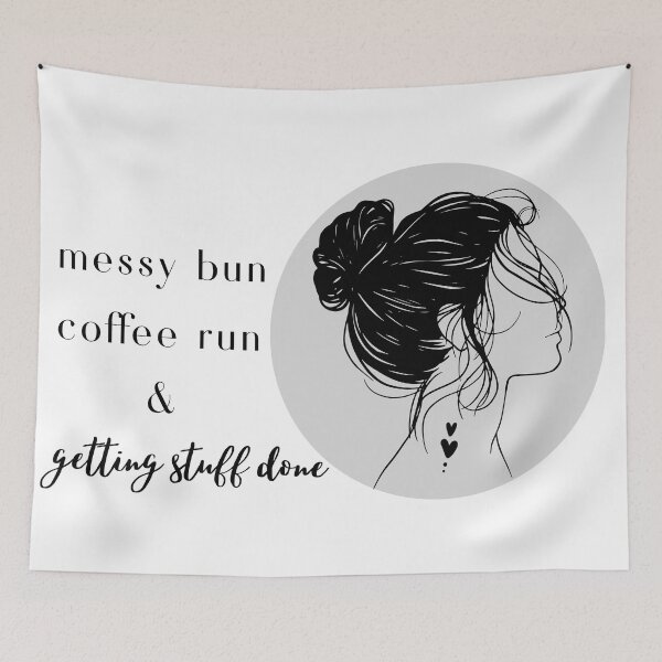 Item preview, Messy bun, coffee run, and getting stuff done - profile designed and sold by jechaiyells.