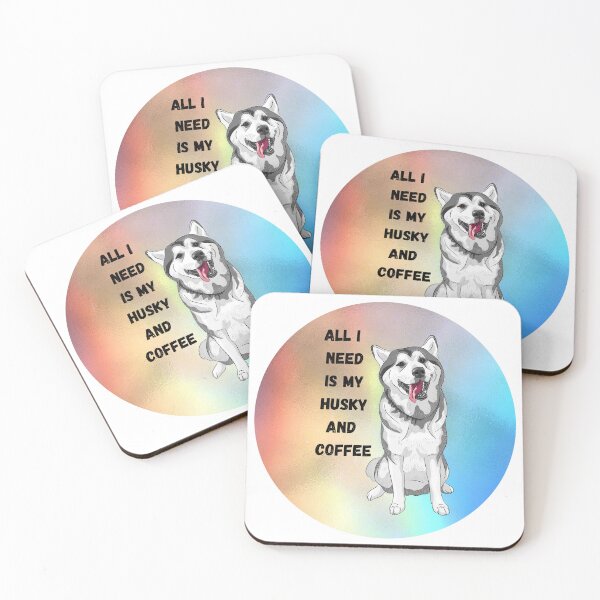 Item preview, All I need is My husky and coffee- Husky dog- Cool husky designed and sold by Janetlousart.