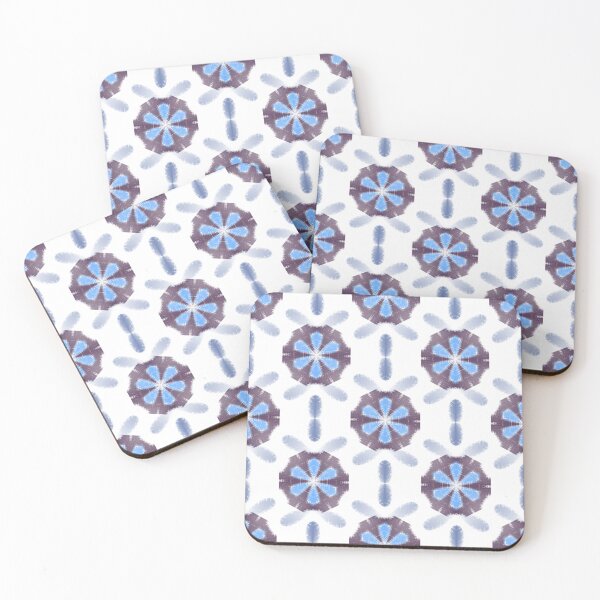 Item preview, Blue and Purple Flower Petal Pattern In A Chalk Style Medium  designed and sold by ClairesPatterns.