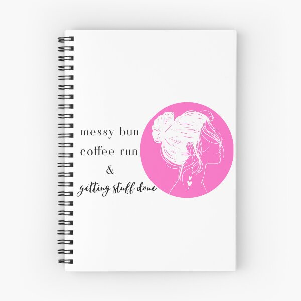 Item preview, Messy bun, coffee run, and getting stuff done - profile pink designed and sold by jechaiyells.