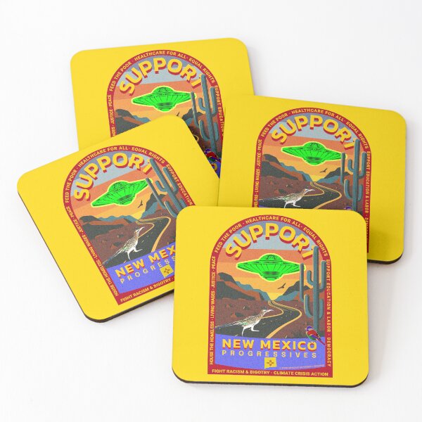 Item preview, PMD00858 Progressive Movement Designs Support New Mexico Progressives design shows you support progressive policy goals for Democrats and Bernie Sanders supporters saguaro cactus cacti  designed and sold by ProgressiveLeft.