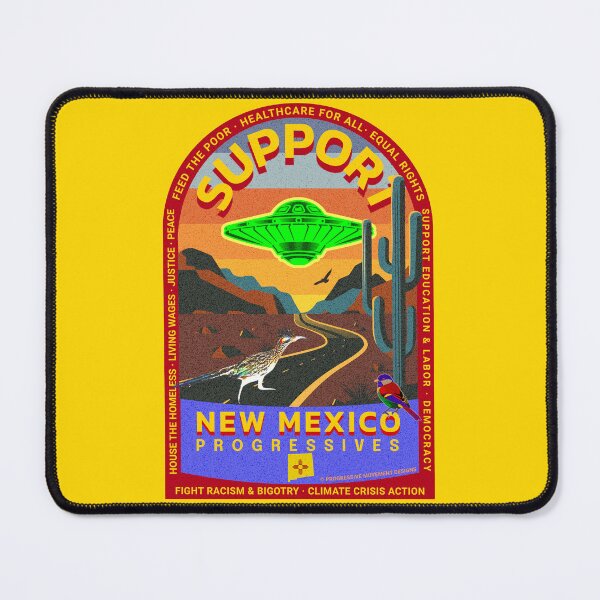 Item preview, PMD00858 Progressive Movement Designs Support New Mexico Progressives design shows you support progressive policy goals for Democrats and Bernie Sanders supporters saguaro cactus cacti designed and sold by ProgressiveLeft.