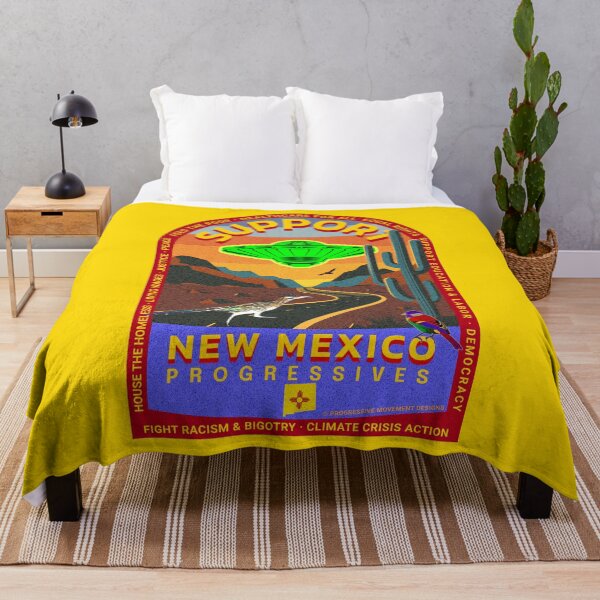 Item preview, PMD00858 Progressive Movement Designs Support New Mexico Progressives design shows you support progressive policy goals for Democrats and Bernie Sanders supporters saguaro cactus cacti  designed and sold by ProgressiveLeft.