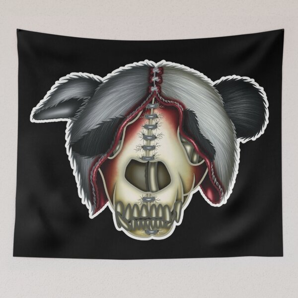 Item preview, Raccoon/Panda Skull designed and sold by PandamoniumArt.