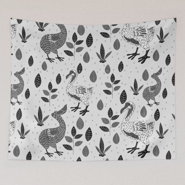 Item preview, dodo bird scandinavian pattern white  designed and sold by Gossip Rag.