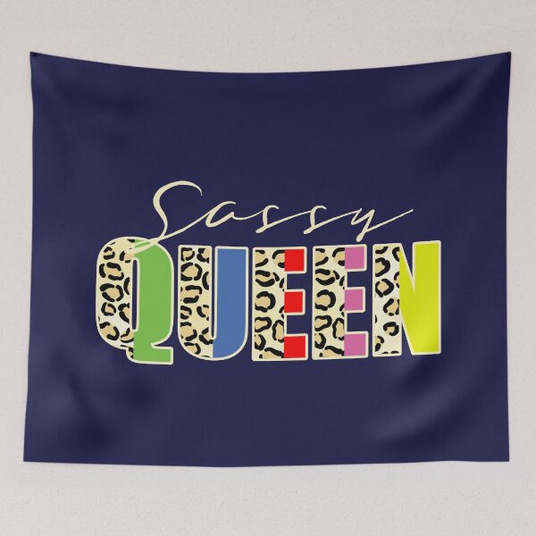Item preview, Sassy Queen Leopard Print Text Retro Family Quote designed and sold by CRHPOD20.