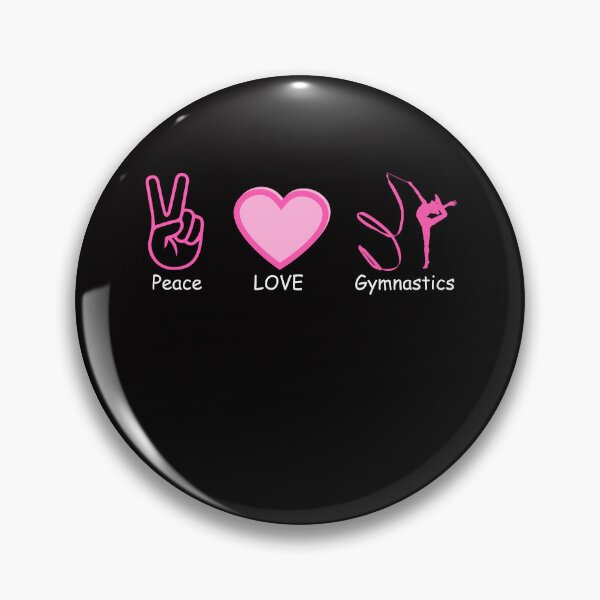 Artikelvorschau, Cool Gymnastics For Girls Women Gymnast Sports Peace Love entworfen und verkauft von Cheeeeky.