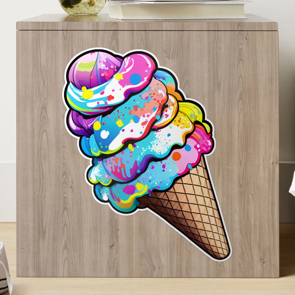 Lisa Frank Ice Cream Stickers, I found these in my basement…