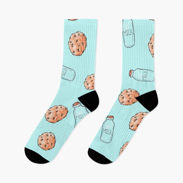 Item preview, Cookies and milk on blue designed and sold by DarlingMeadow.