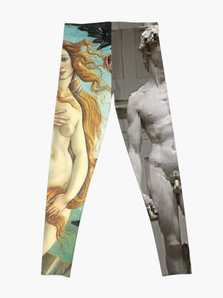 Alternate view of Virtual Meeting of David and Aphrodite #Virtual #Meeting #David #Aphrodite Leggings