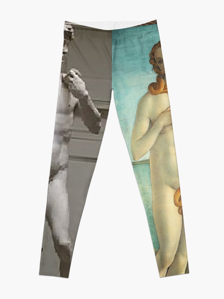 Alternate view of Virtual Meeting of David and Aphrodite #Virtual #Meeting #David #Aphrodite Leggings