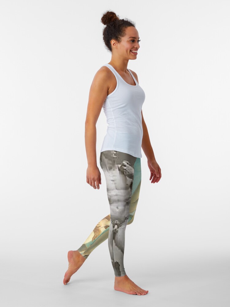 Alternate view of Virtual Meeting of David and Aphrodite #Virtual #Meeting #David #Aphrodite Leggings