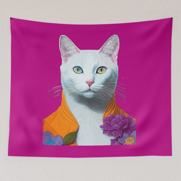 Item preview, Cute cat in a spring outfit designed and sold by Pickmash.