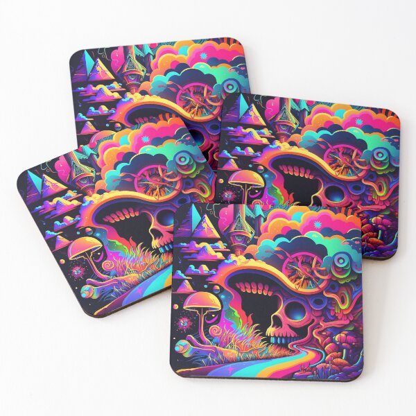 Item preview, Trippy Rainbow Skull Cave designed and sold by VibrantView.