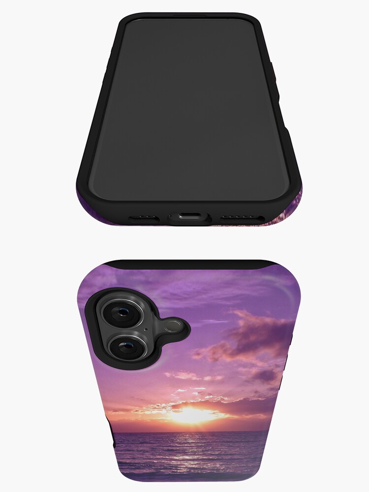 Thumbnail 3 of 4, iPhone Case, Violet Sunset over Sea designed and sold by Mallorn.