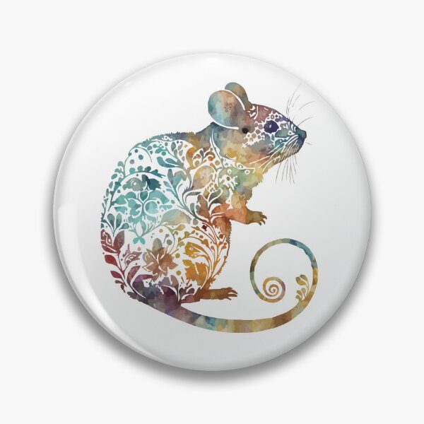 Item preview, A Bohemian Patterned Mouse Watercolor - Boho Animals designed and sold by GVRDesign.