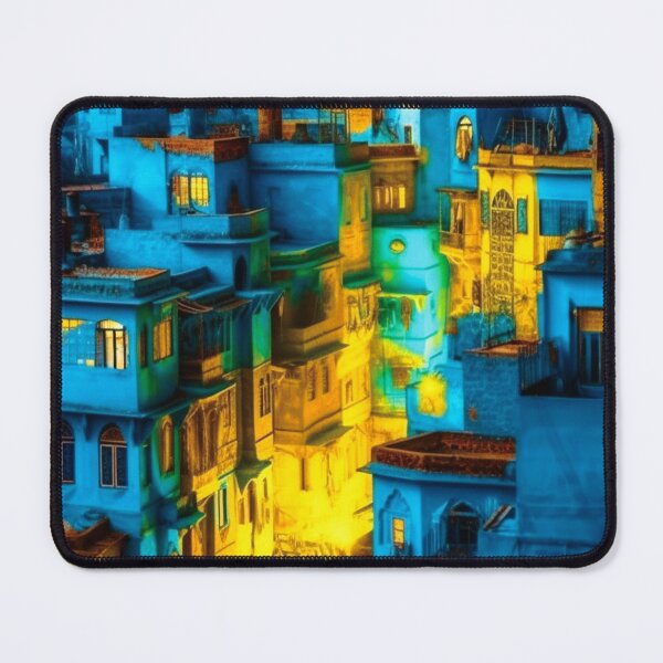 Item preview, Blue Yellow City  designed and sold by SENSIBILITY2020.