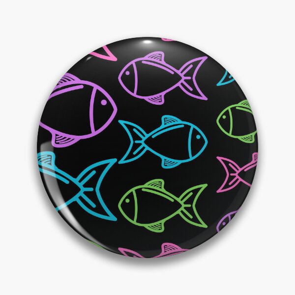 Item preview, Colorful fish pattern - black background designed and sold by jechaiyells.